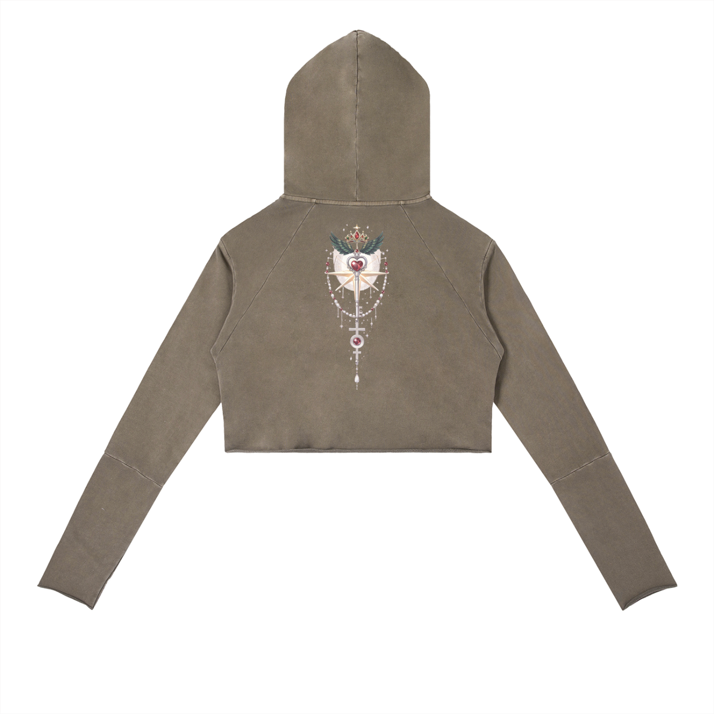 Pluto Warrior Vintage Washed Raw Edge Hoodie