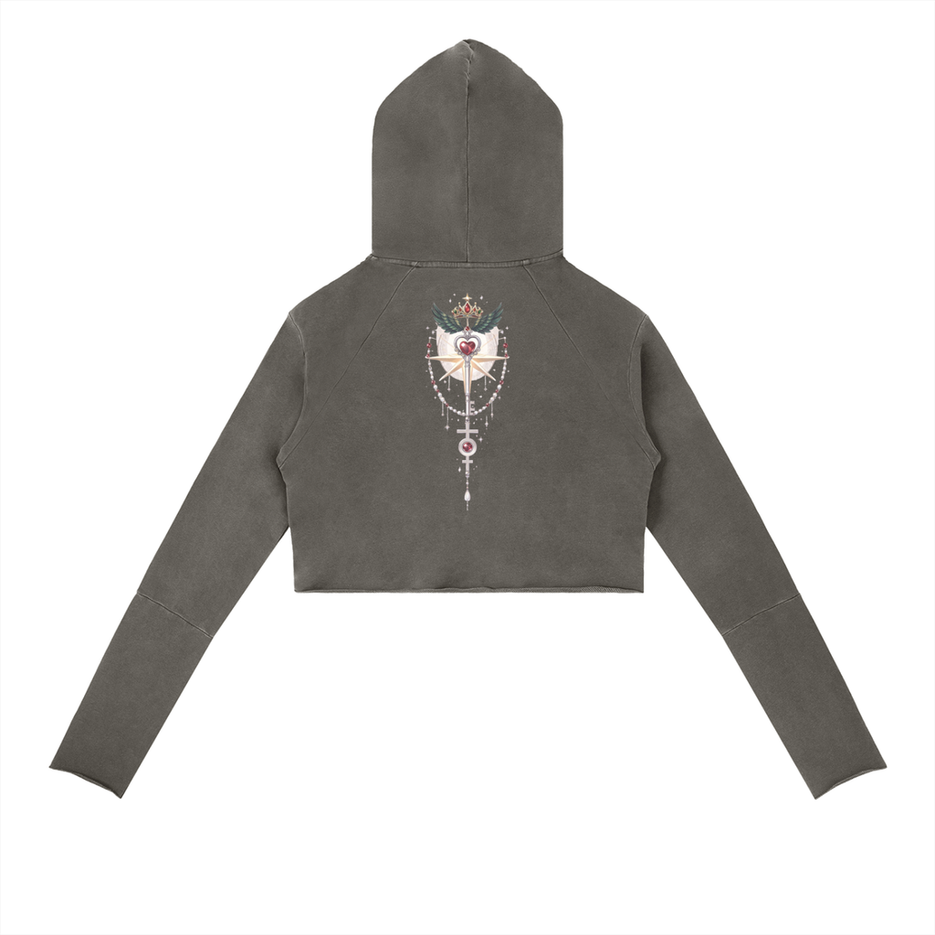 Pluto Warrior Vintage Washed Raw Edge Hoodie
