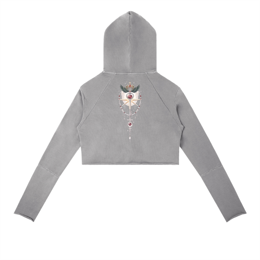 Pluto Warrior Vintage Washed Raw Edge Hoodie